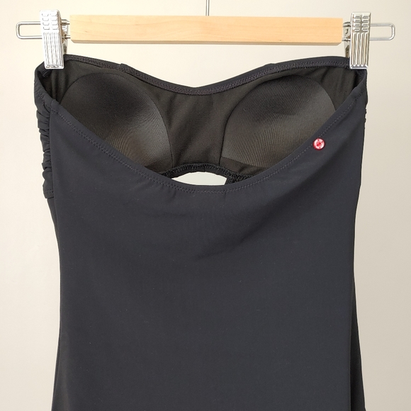 Red Carter One Piece Swimsuit Strapless Beads Size XS Black - Picture 7 of 13